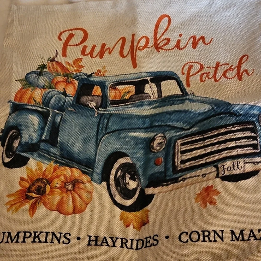 3/$30 Set of Four Autumn Gnome Decorative Country Canvas Throw Pillow Covers